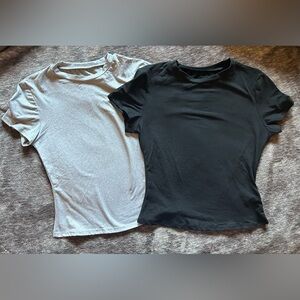 SHEIN Black and Gray Short Sleeve Tees set of Two